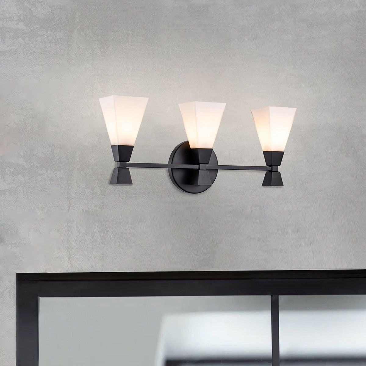 Elstead Bowtie 3 Light Wall Light - Matte Black