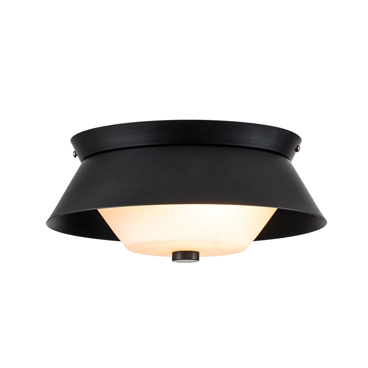 Elstead Bowtie 2 Light Flush Mount - Matte Black