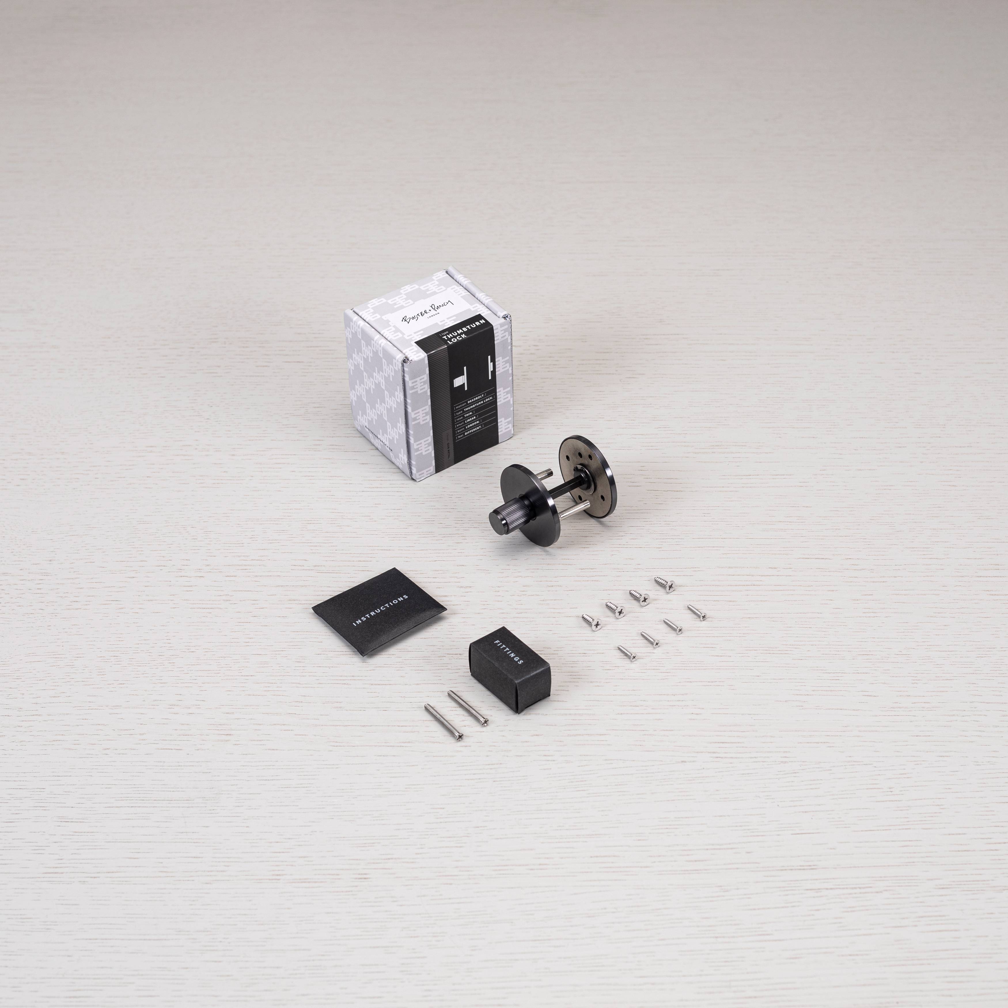 Buster + Punch Thumbturn Lock - Linear Knurl