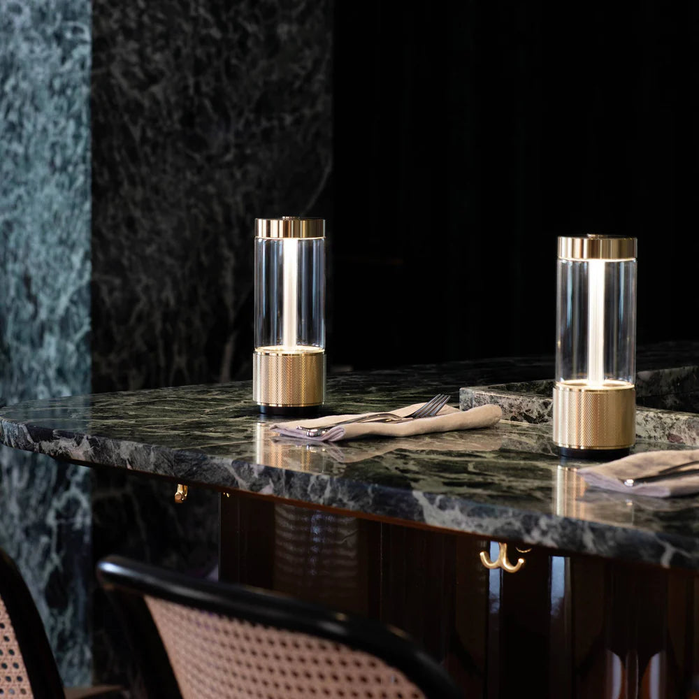 Buster + Punch Takeout Portable Table Light - Cross Knurl Detail