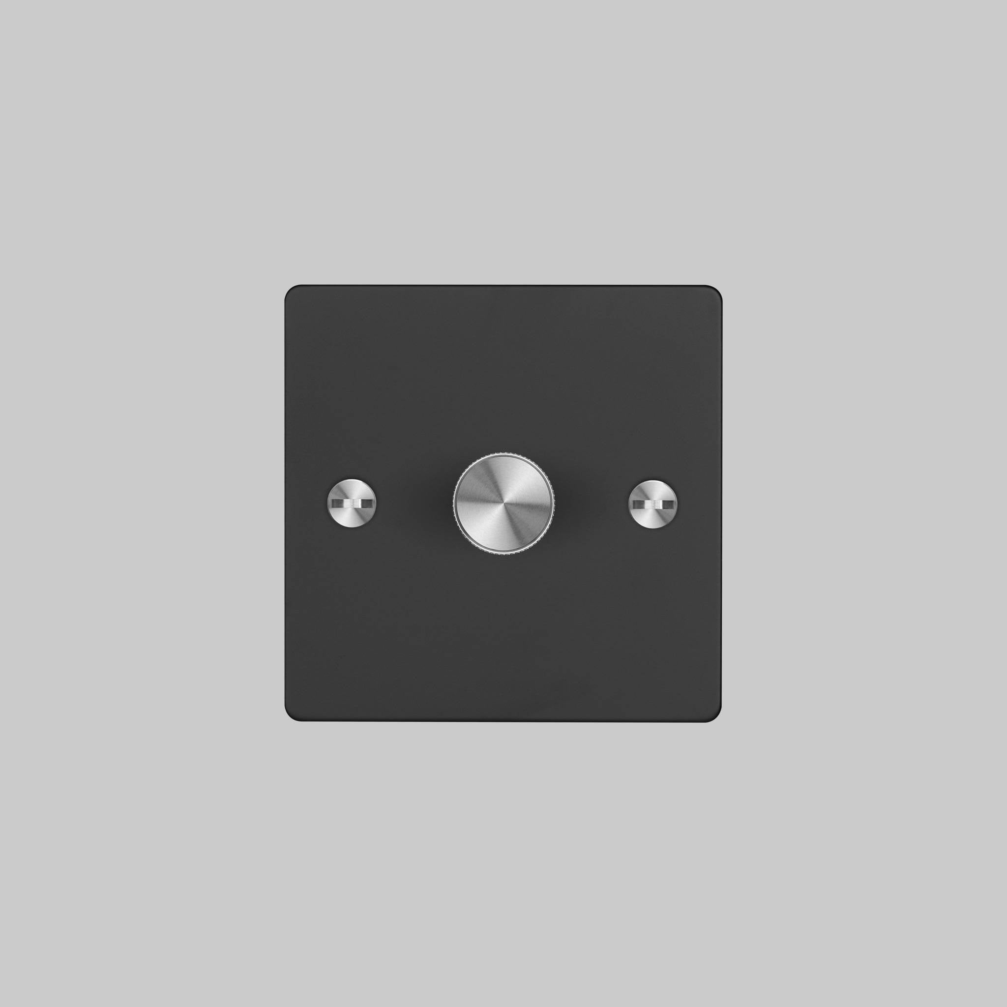 Buster + Punch 1G 120W Dimmer Switch - Black Back Plate & Cross Knurl