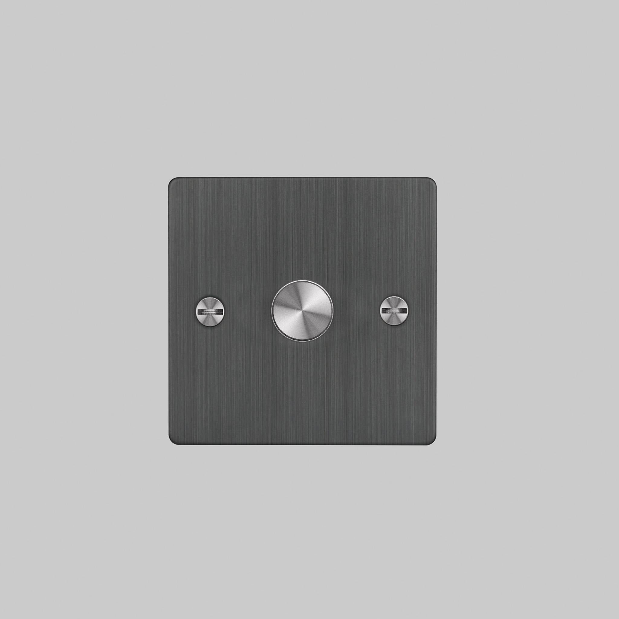Buster + Punch 1G 120W Dimmer Switch - Smoked Bronze Back Plate & Cross Knurl