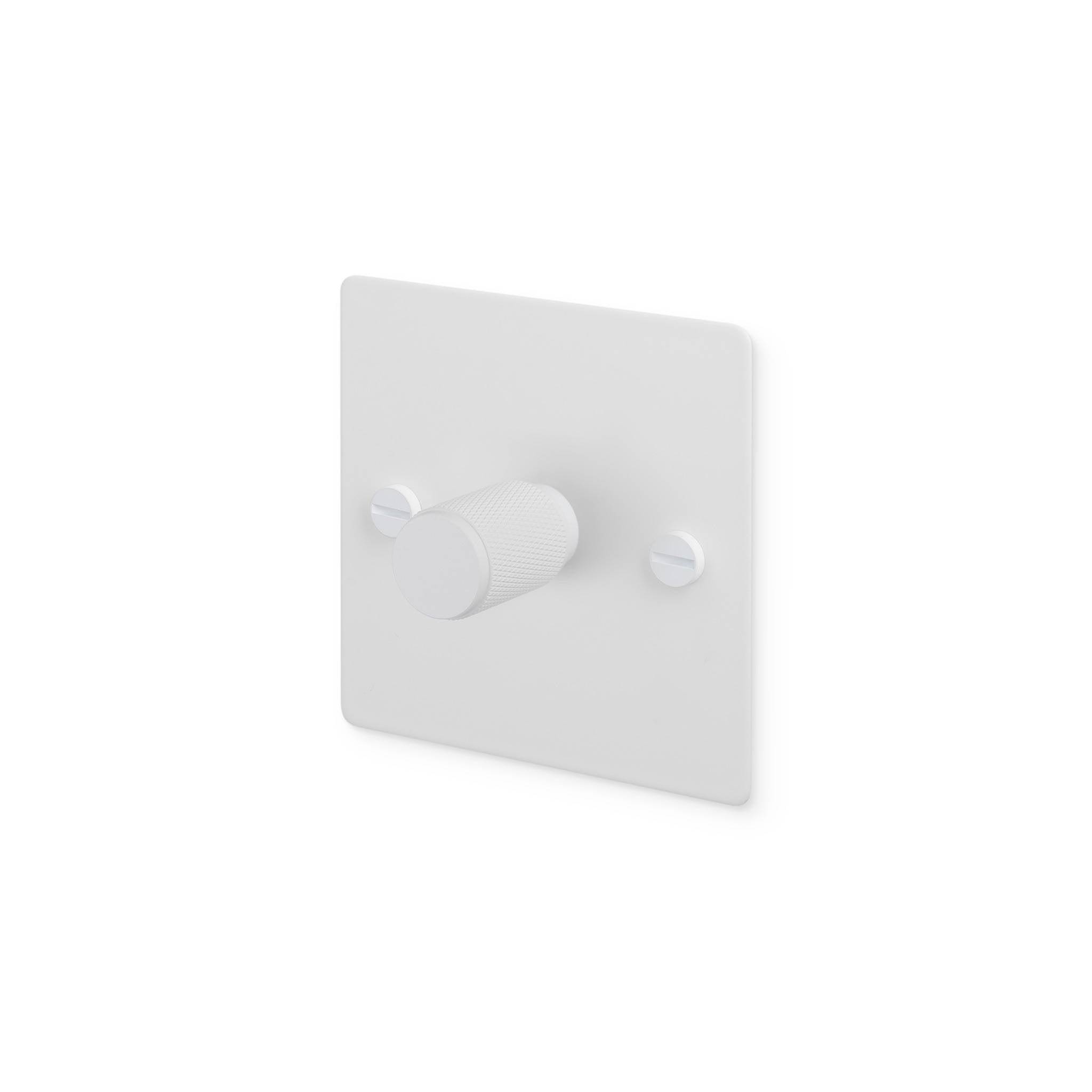 Buster + Punch 1G 120W Dimmer Switch - White Back Plate & Cross Knurl