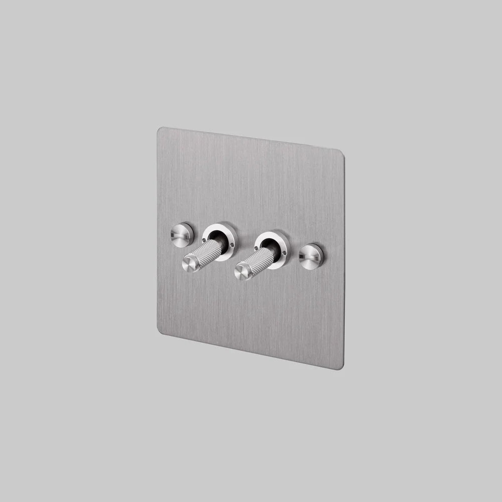 Buster + Punch 2G Toggle Switch 2-Way - Cross Knurl