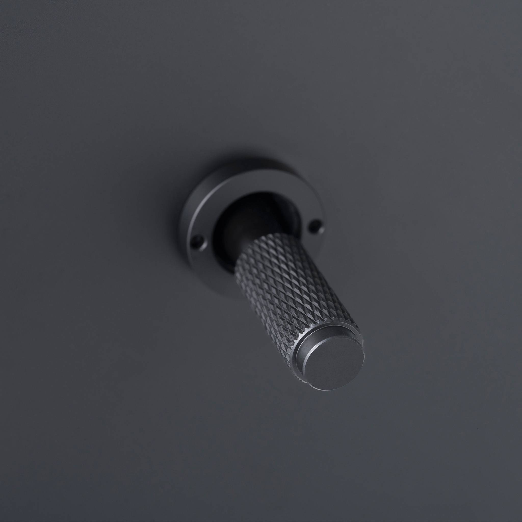Buster + Punch 4G 2-Way Toggle Switch - Black Back Plate & Cross Knurl