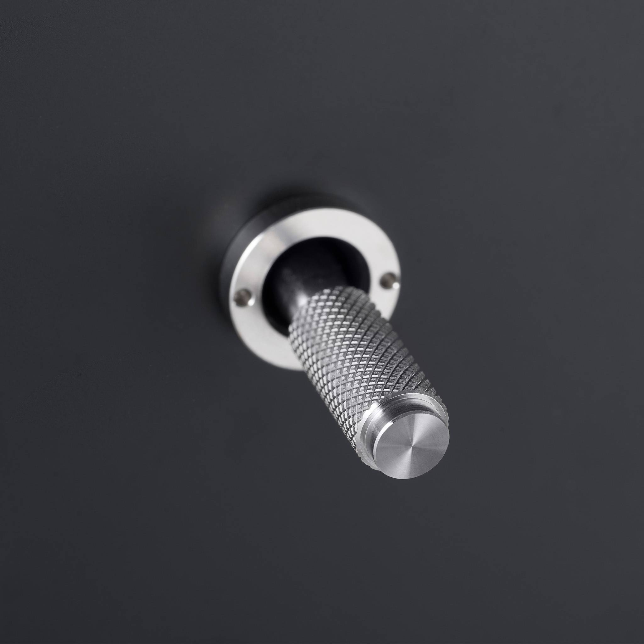 Buster + Punch 4G 2-Way Toggle Switch - Black Back Plate & Cross Knurl