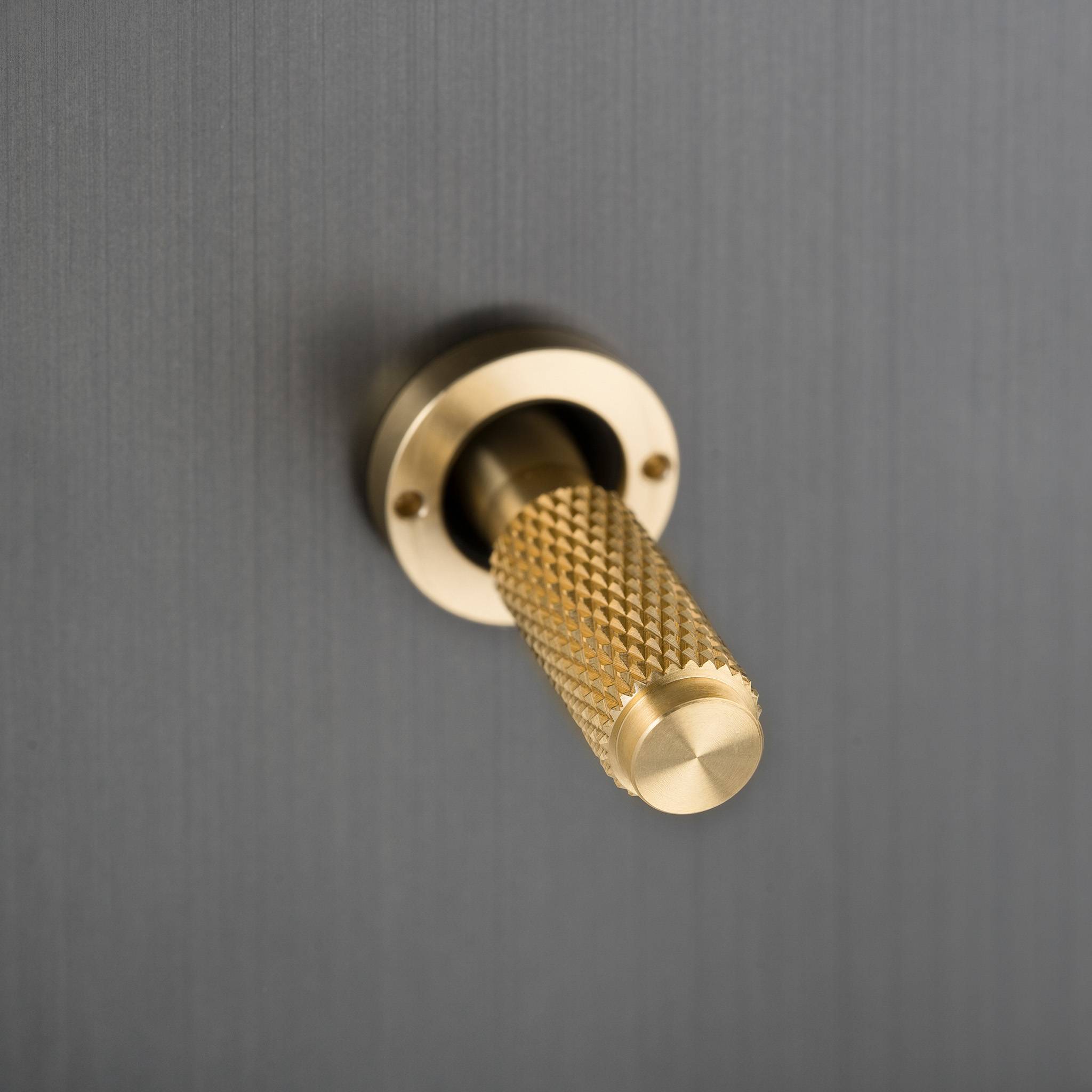 Buster + Punch 3G 2-Way Toggle Switch - Smoked Bronze Back Plate & Cross Knurl
