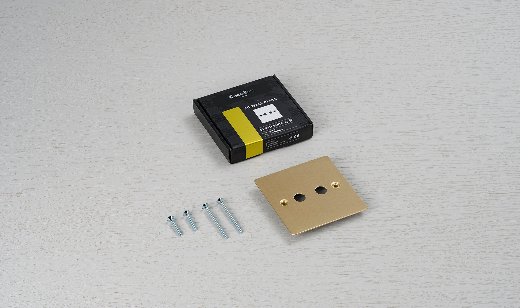 Buster + Punch 1G Wall Plate for 2 Toggles
