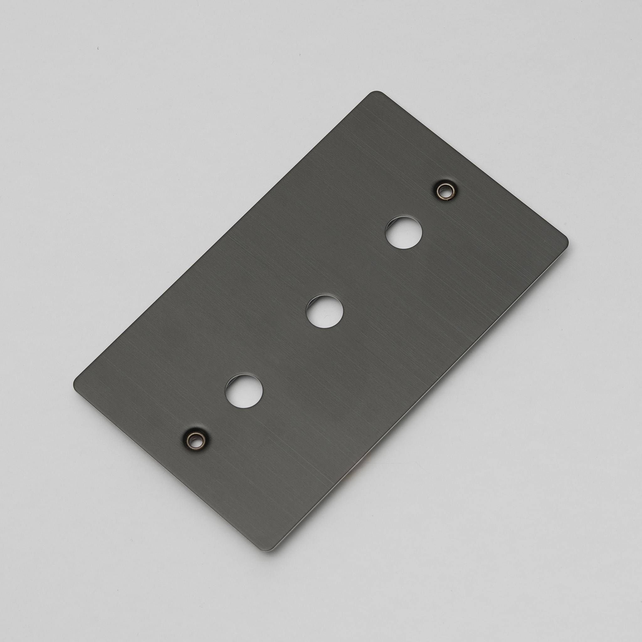 Buster + Punch 2G Wall Plate for 3 Dimmers or Toggles