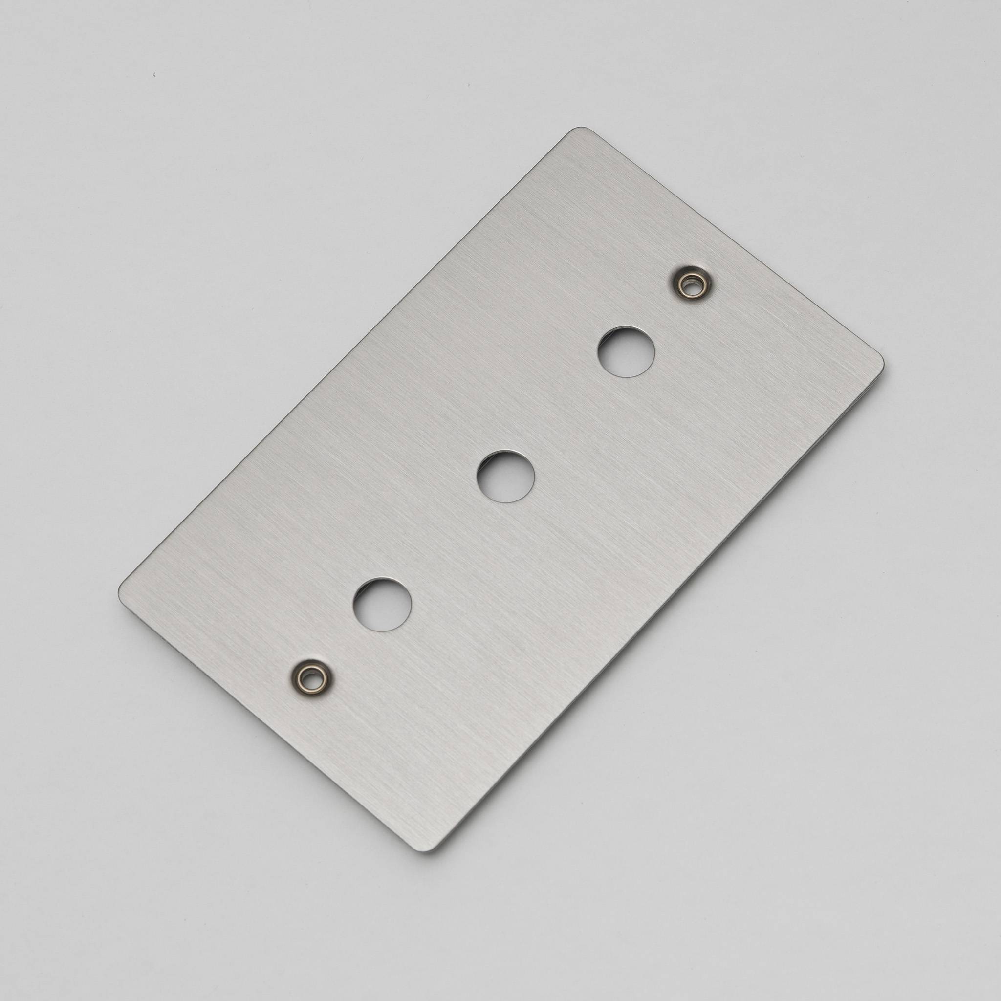 Buster + Punch 2G Wall Plate for 3 Dimmers or Toggles