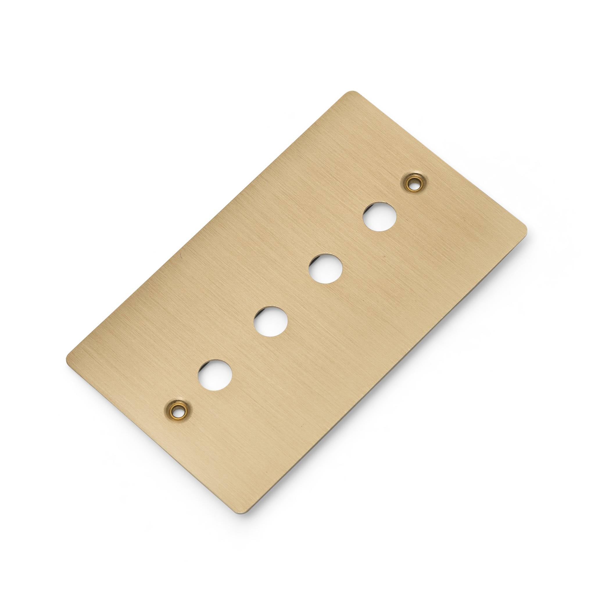 Buster + Punch 2G Wall Plate for 4 Dimmers or Toggles