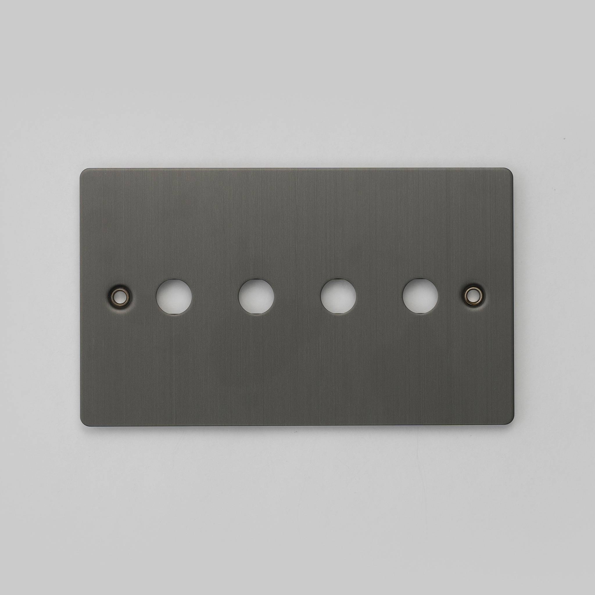 Buster + Punch 2G Wall Plate for 4 Dimmers or Toggles