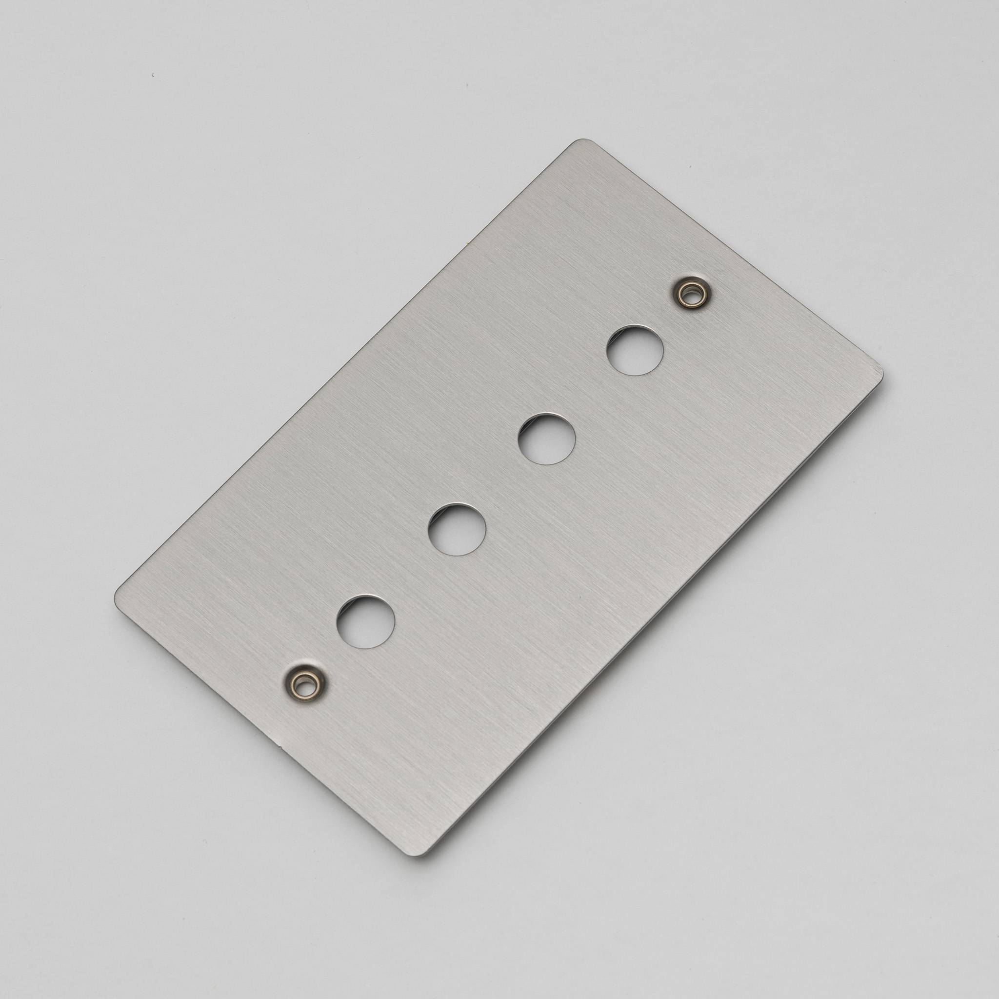 Buster + Punch 2G Wall Plate for 4 Dimmers or Toggles