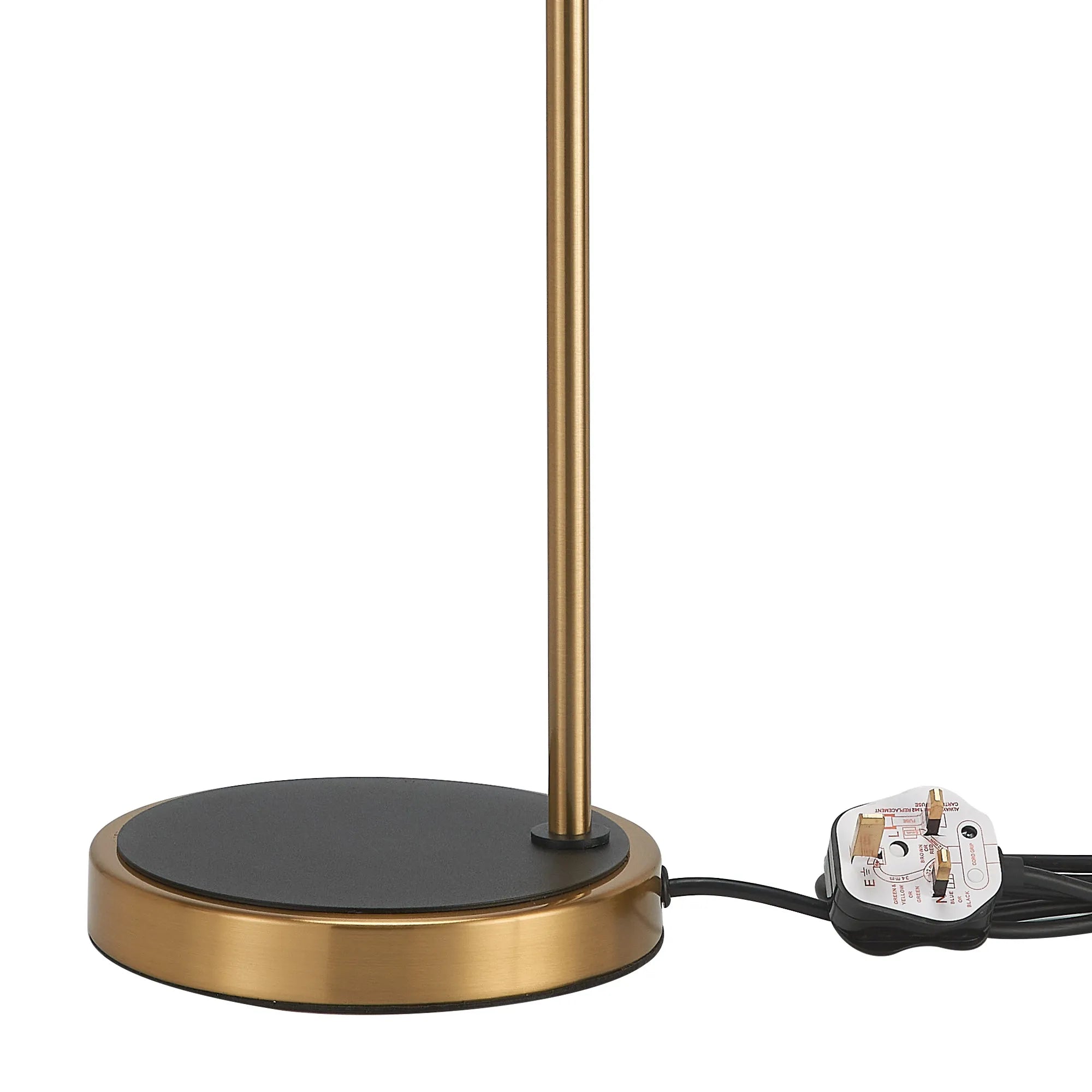 Bradley Table Light - Adjustable Arm without Shade - Brass & Black