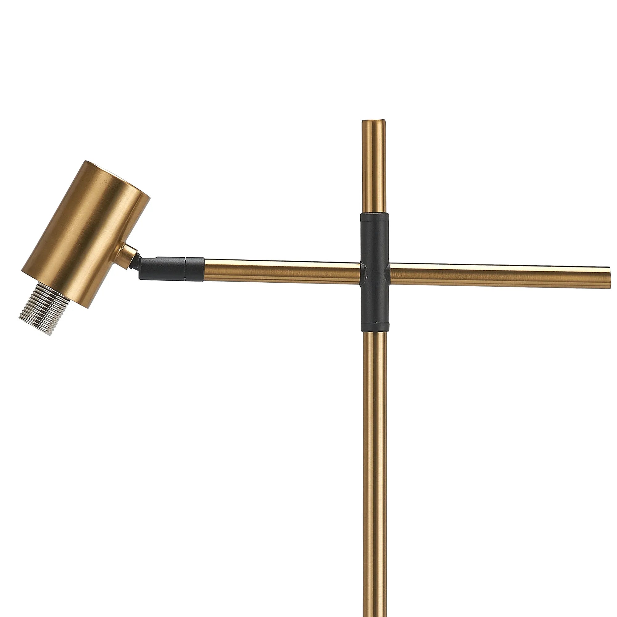 Bradley Table Light - Adjustable Arm without Shade - Brass & Black
