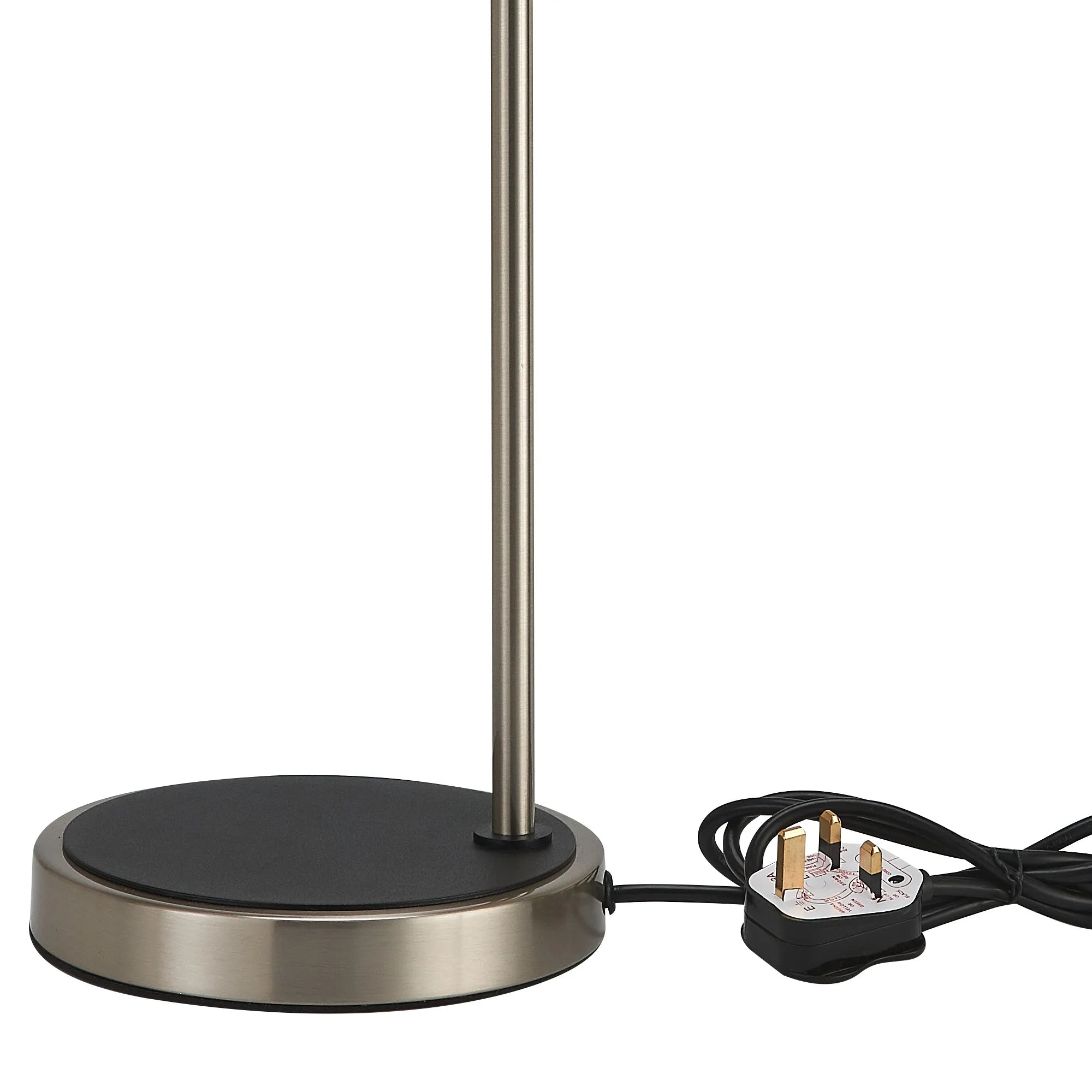 Bradley Table Light - Adjustable Arm without Shade - Satin Nickel & Black
