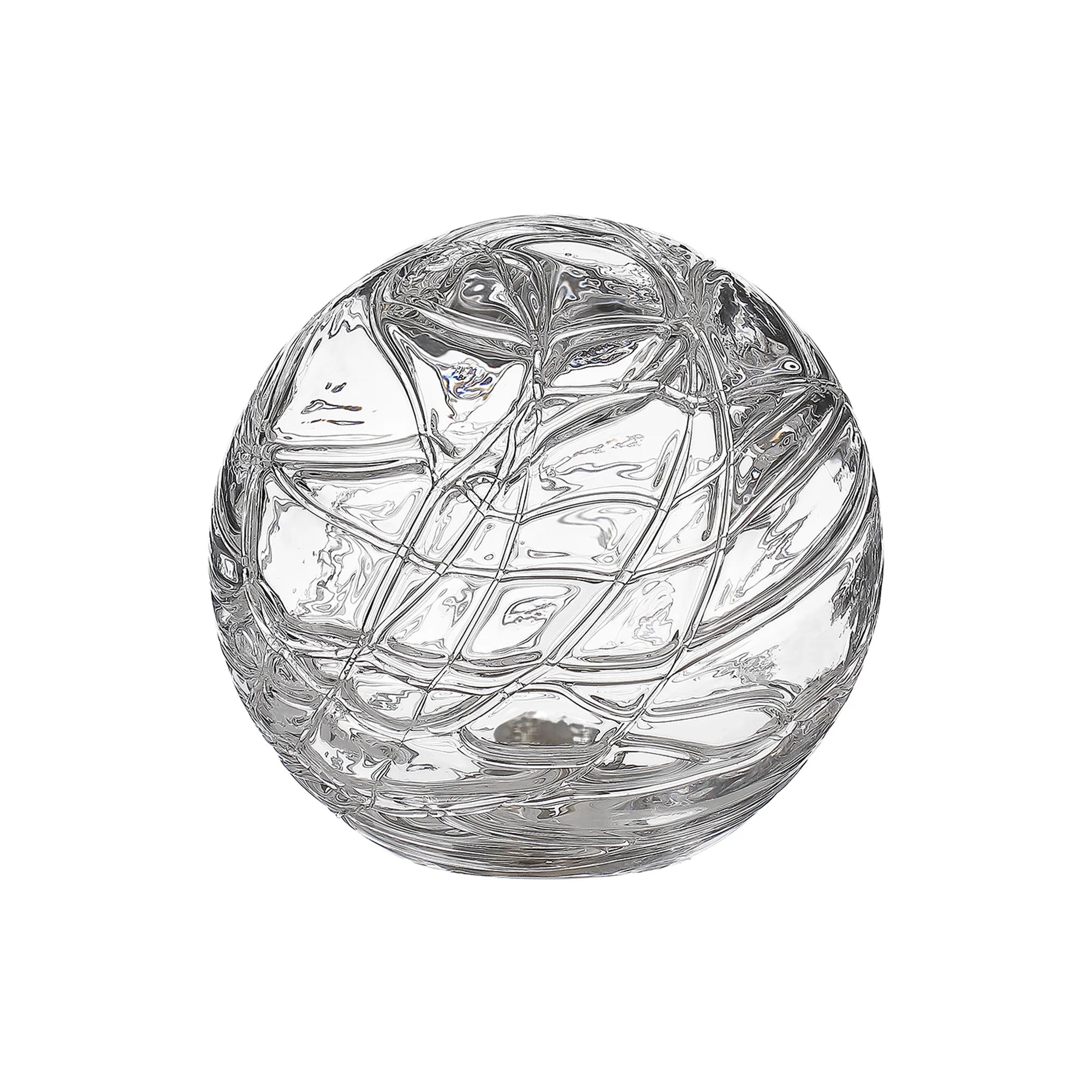 Bradley 12cm Dune Effect Round Glass Shade (F) - Clear