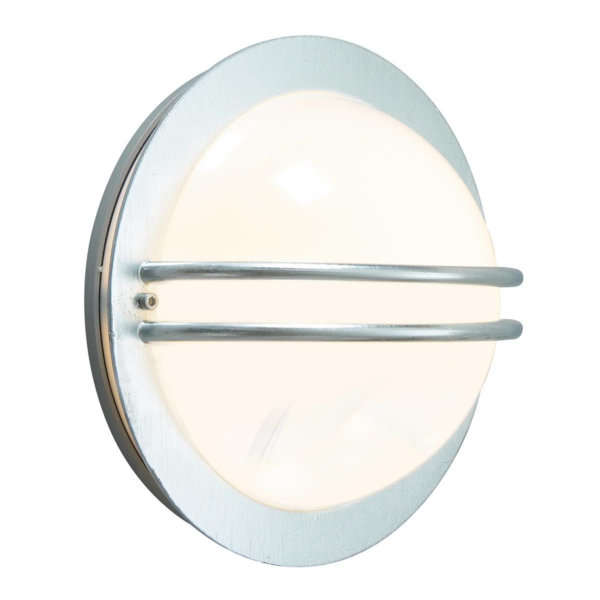 Norlys Bremen Single Wall Lantern - Galvanised with Opal Glass