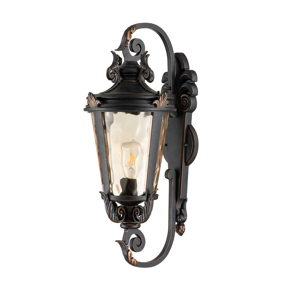 Elstead Baltimore Single Large Wall Lantern - Weathered Bronze