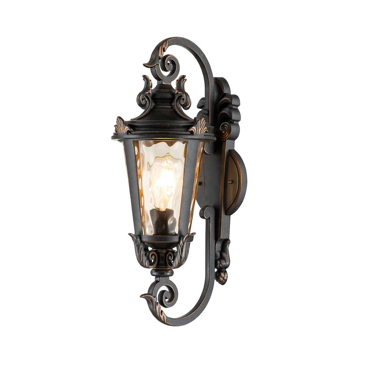 Elstead Baltimore Single Medium Wall Lantern - Weathered Bronze