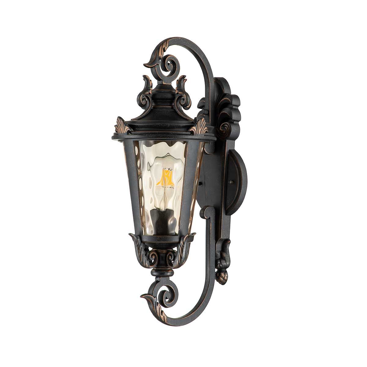 Elstead Baltimore Single Medium Wall Lantern - Weathered Bronze