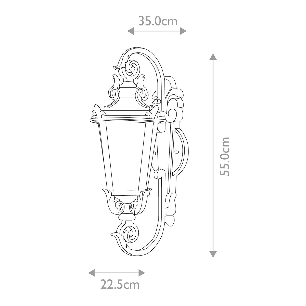 Elstead Baltimore Single Medium Wall Lantern - Weathered Bronze