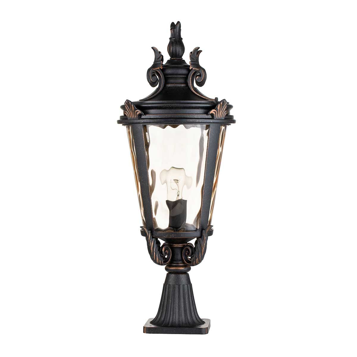 Elstead Baltimore Single Large Pedestal Lantern - Weathered Bronze