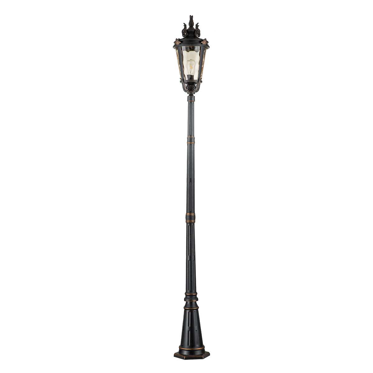 Elstead Baltimore Single Large Lamp Post - Weathered Bronze