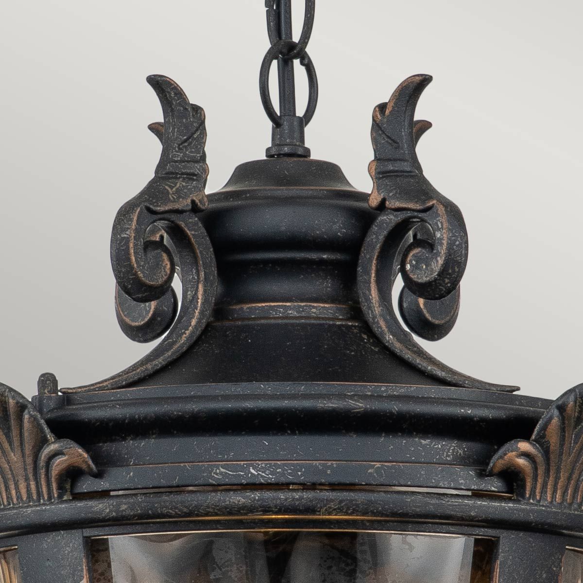 Elstead Baltimore Single Large Chain Lantern - Weathered Bronze