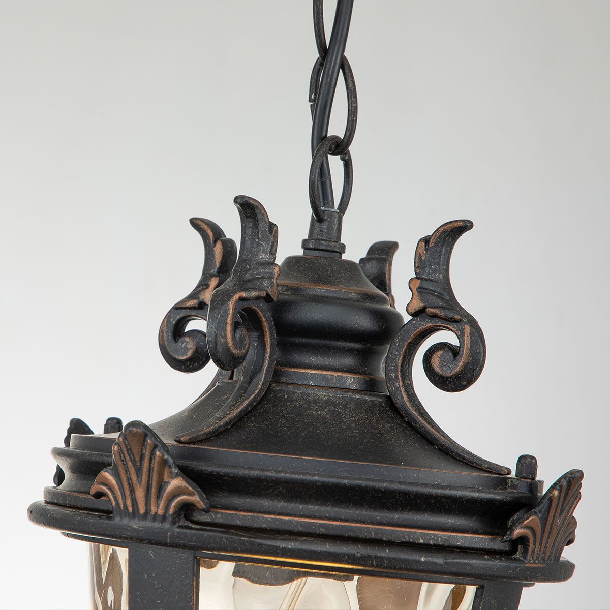 Elstead Baltimore Single Medium Chain Lantern - Weathered Bronze
