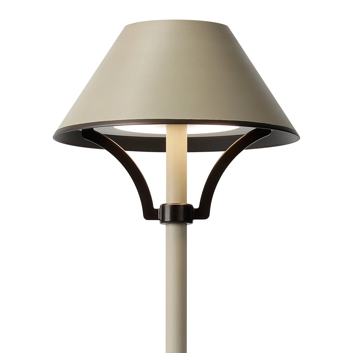 Fabula Buckingham Table Lamp Rechargeable Battery Operated 3-Step Dimming – 15 cm – Cream & Bronze