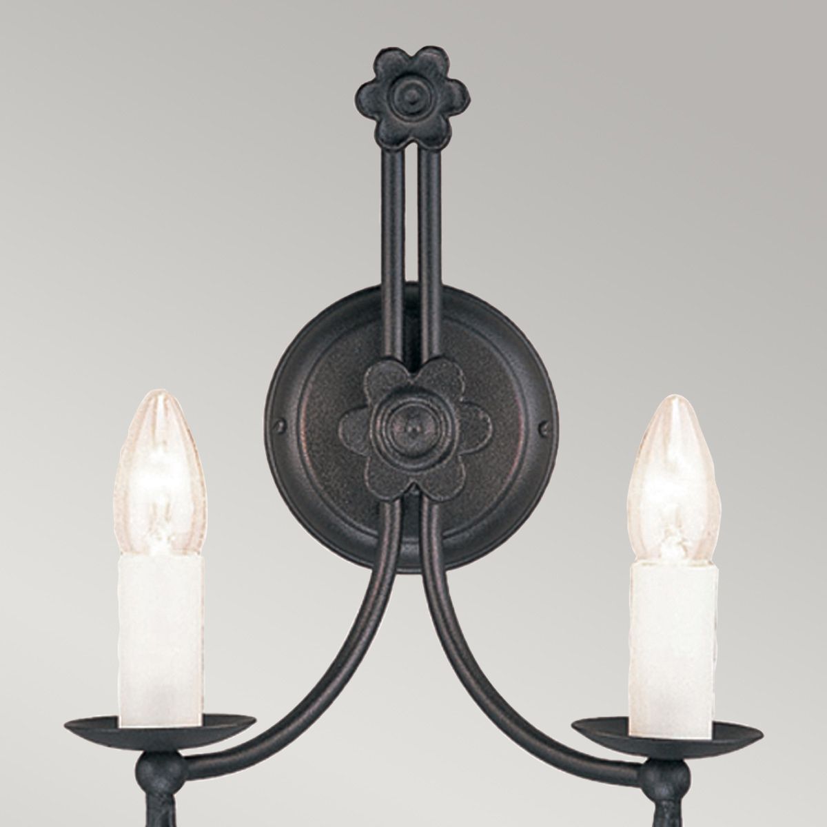 Elstead Belfry 2 Light Wall Light - Black