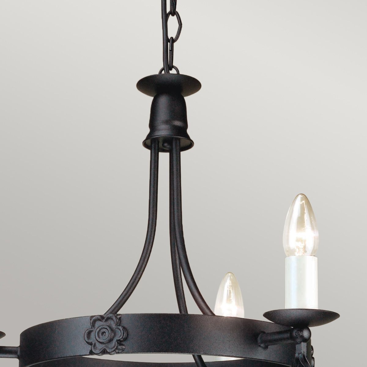 Elstead Belfry 3 Light Chandelier - Black