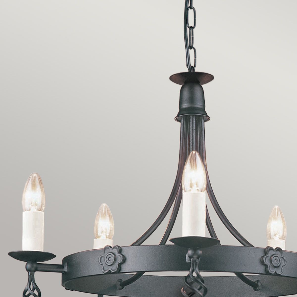 Elstead Belfry 5 Light Chandelier - Black