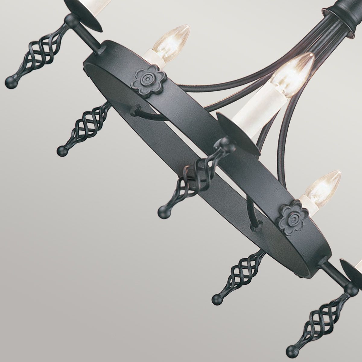 Elstead Belfry 5 Light Chandelier - Black