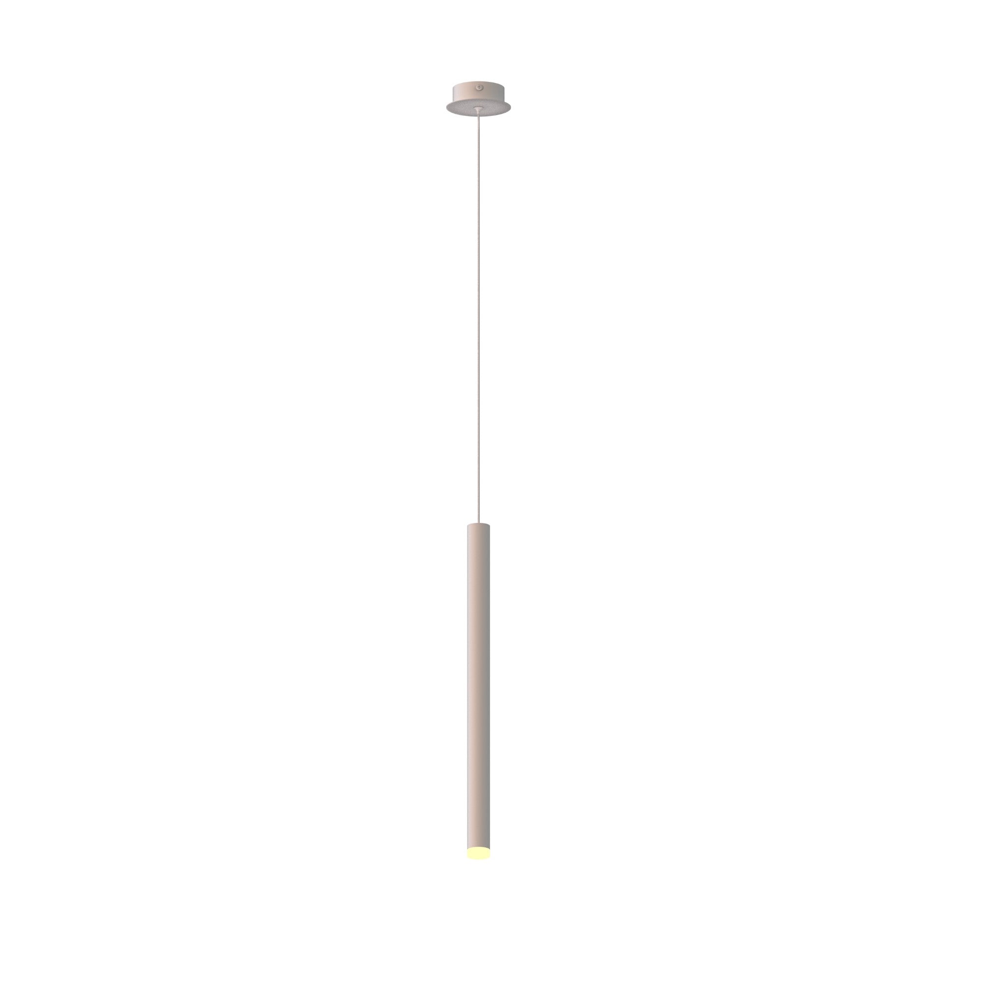 Mantra Cala 52cm Tube 1 Light Pendant 6W LED - Sand White