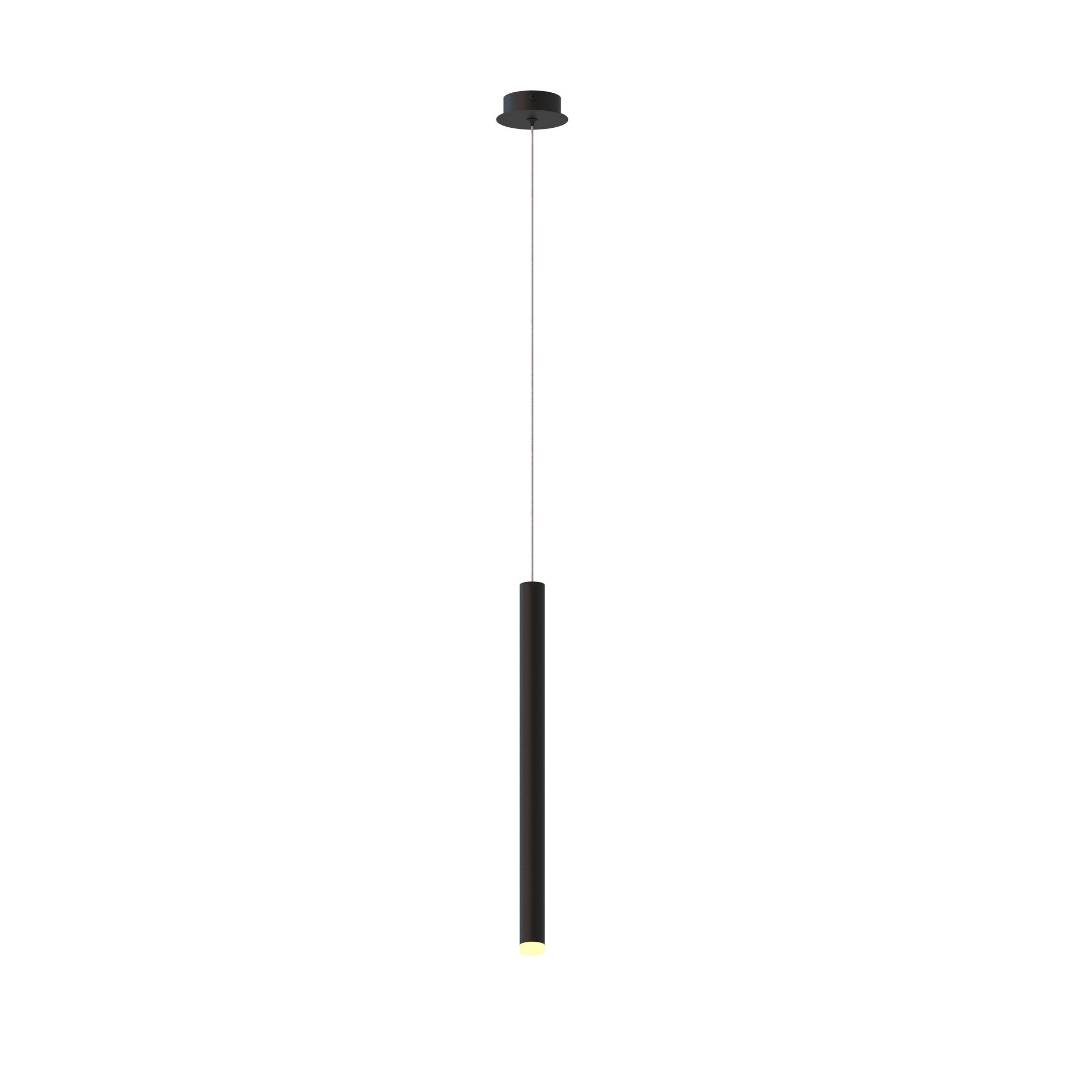 Mantra Cala 52cm Tube 1 Light Pendant 6W LED - Sand Black