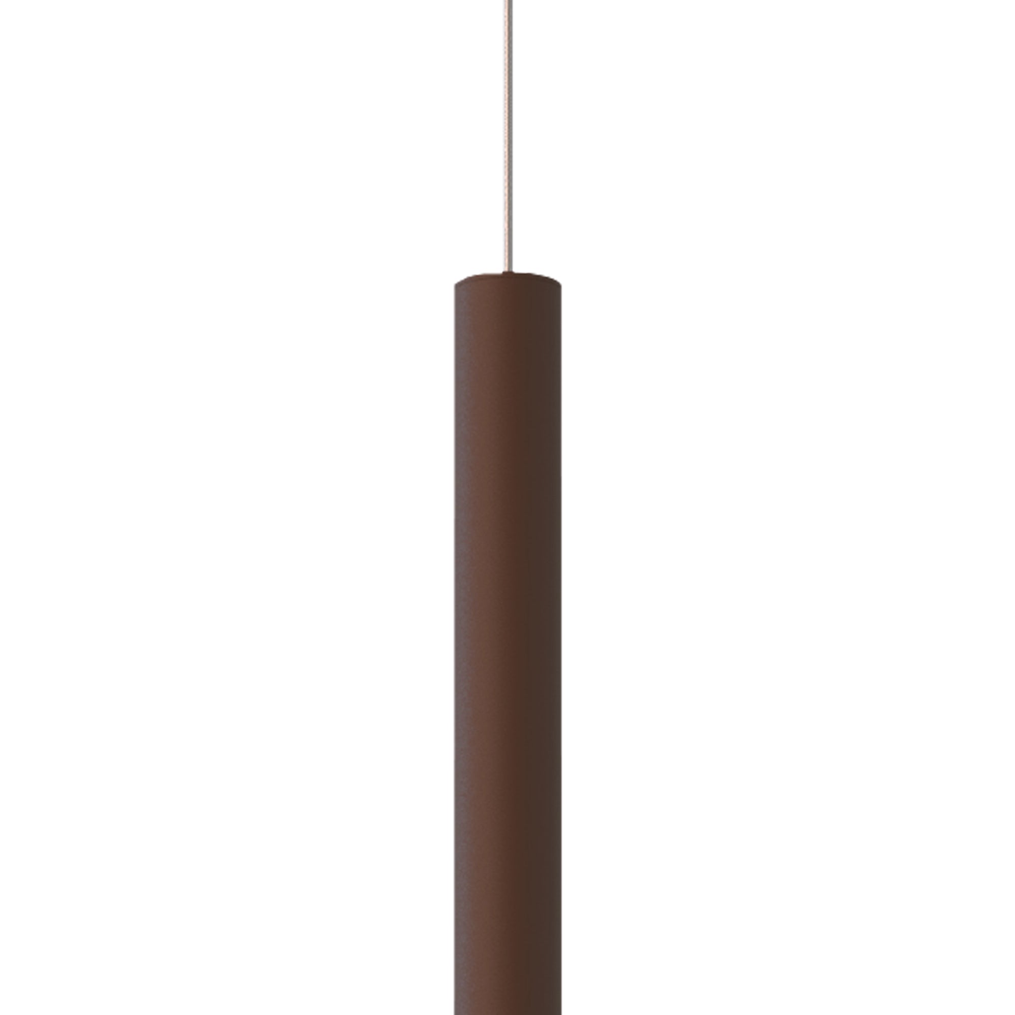Mantra Cala 52cm Tube 1 Light Pendant 6W LED - Rust Brown