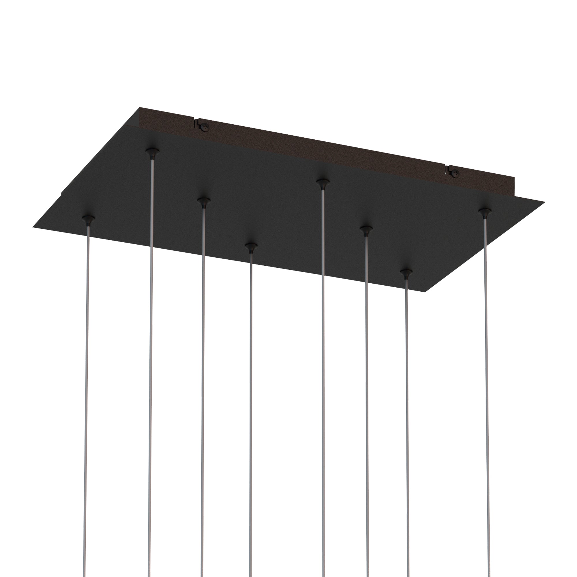Mantra Cala Rectangle 8 Light Pendant - Sand White, Sand Black, Gold & Rust Brown