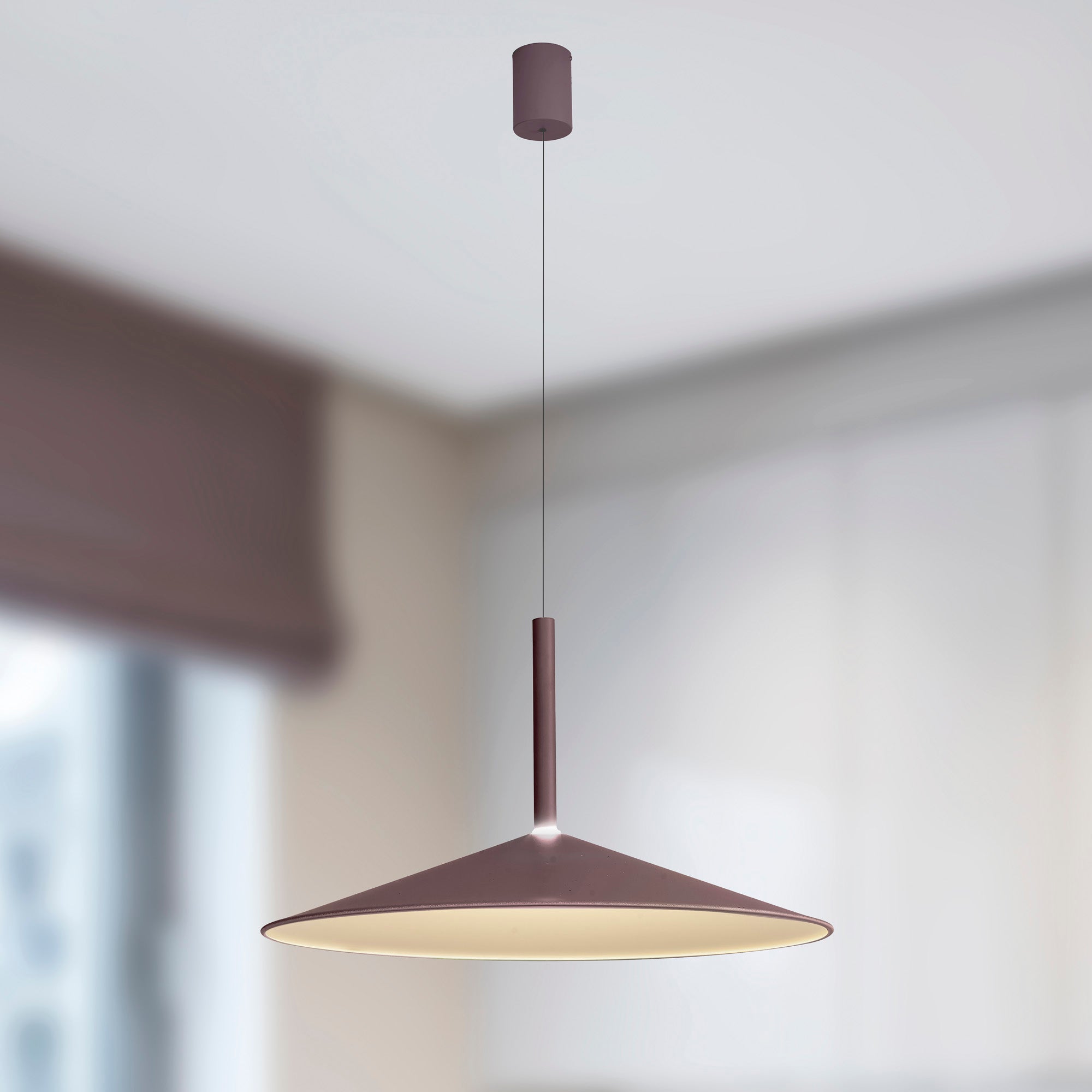 Mantra Calice 48cm Rise And Fall Pendant 16W LED - Coffee & White