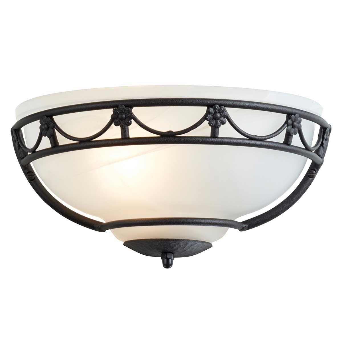 Elstead Carisbrooke Single Wall Uplighter - Black