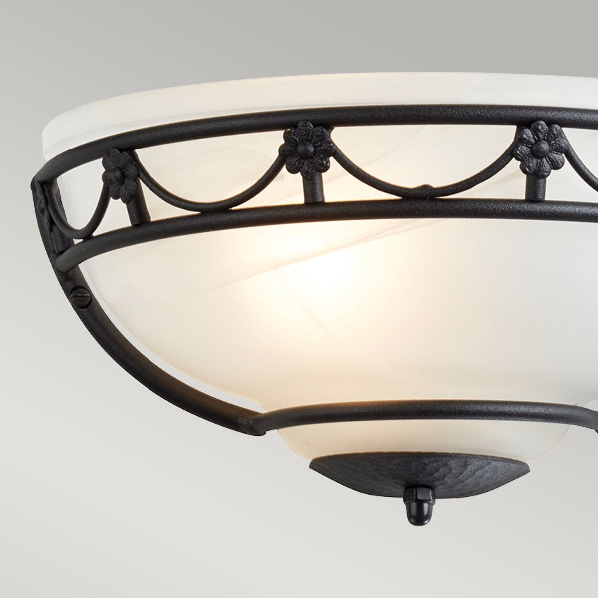 Elstead Carisbrooke Single Wall Uplighter - Black