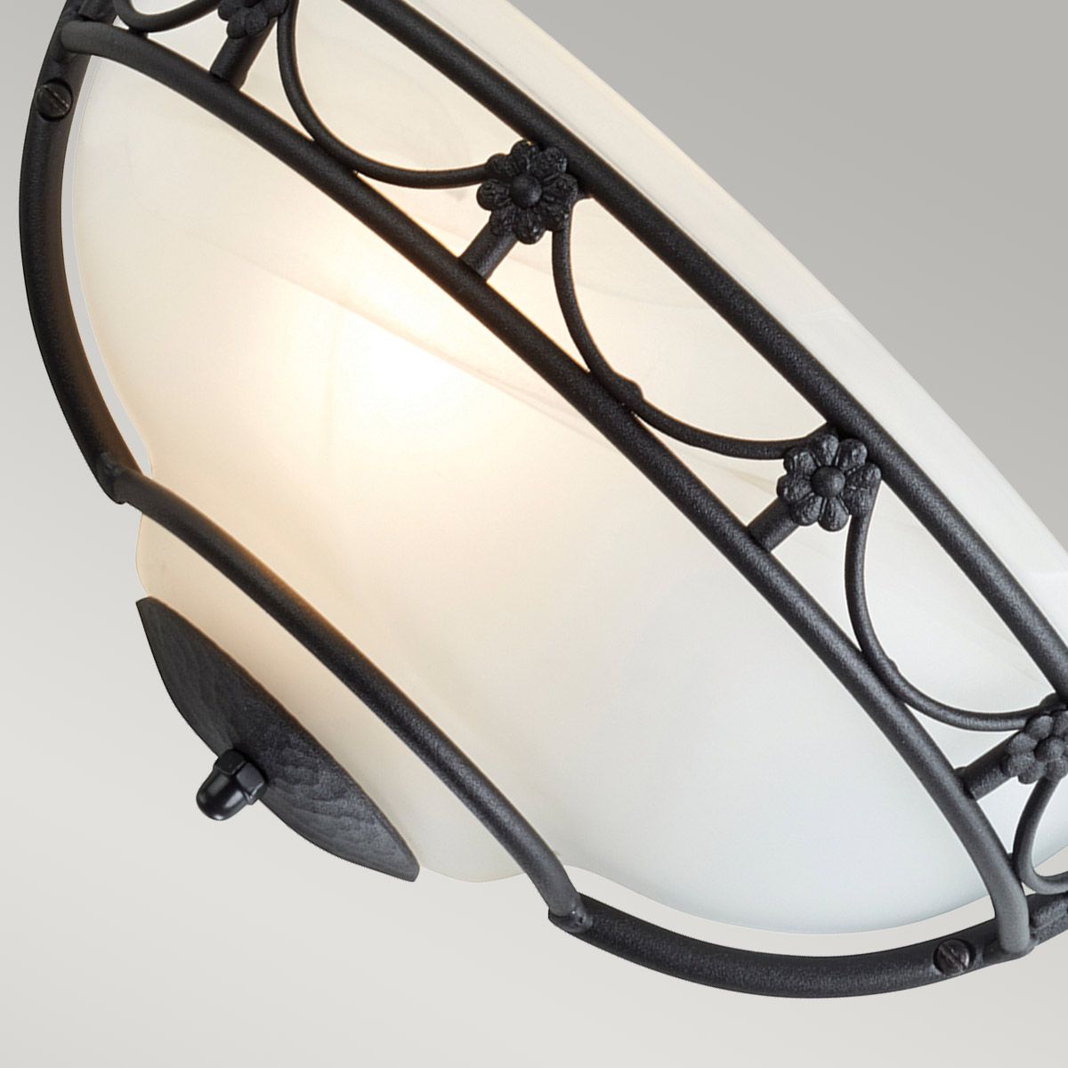 Elstead Carisbrooke Single Wall Uplighter - Black