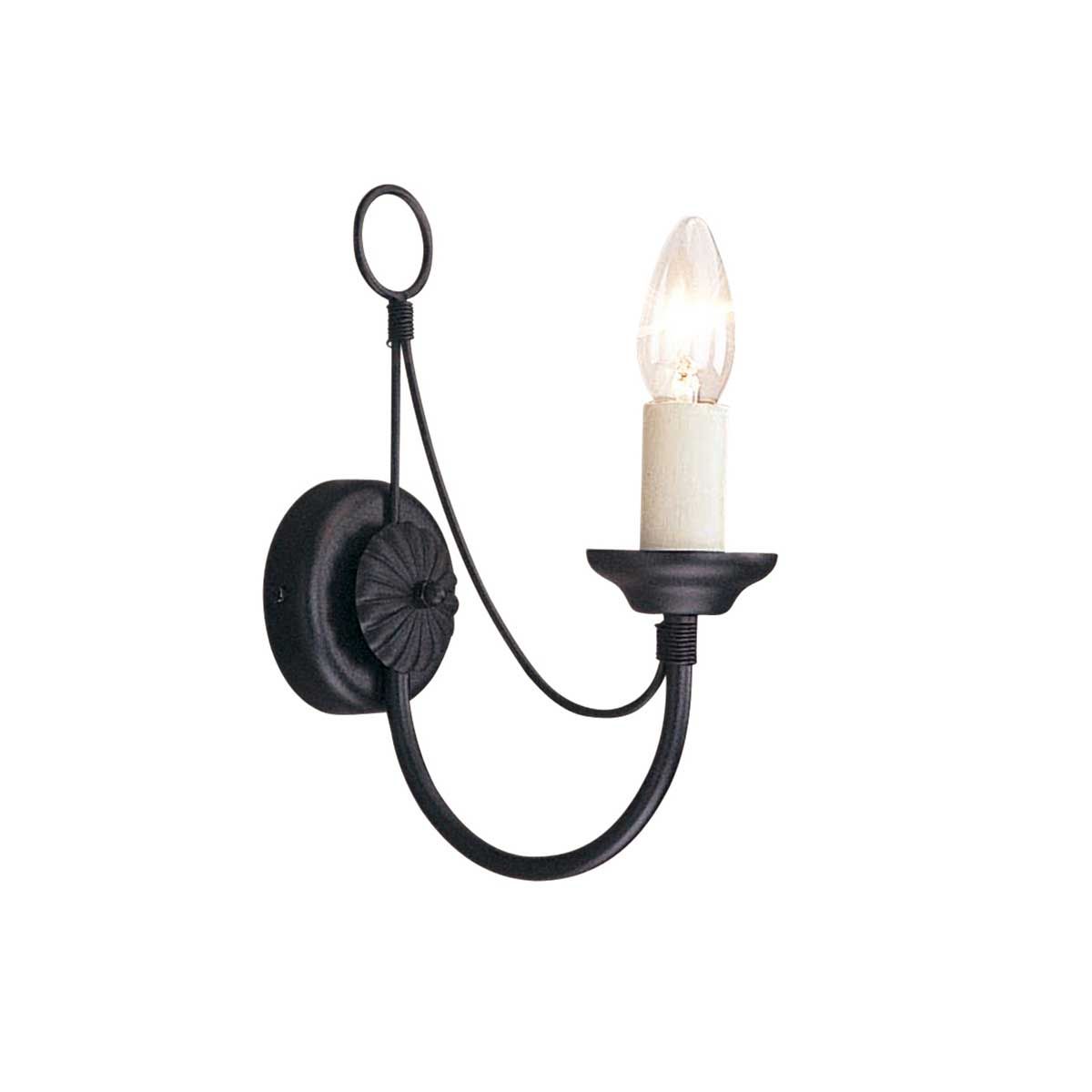 Elstead Carisbrooke Single Wall Light - Black