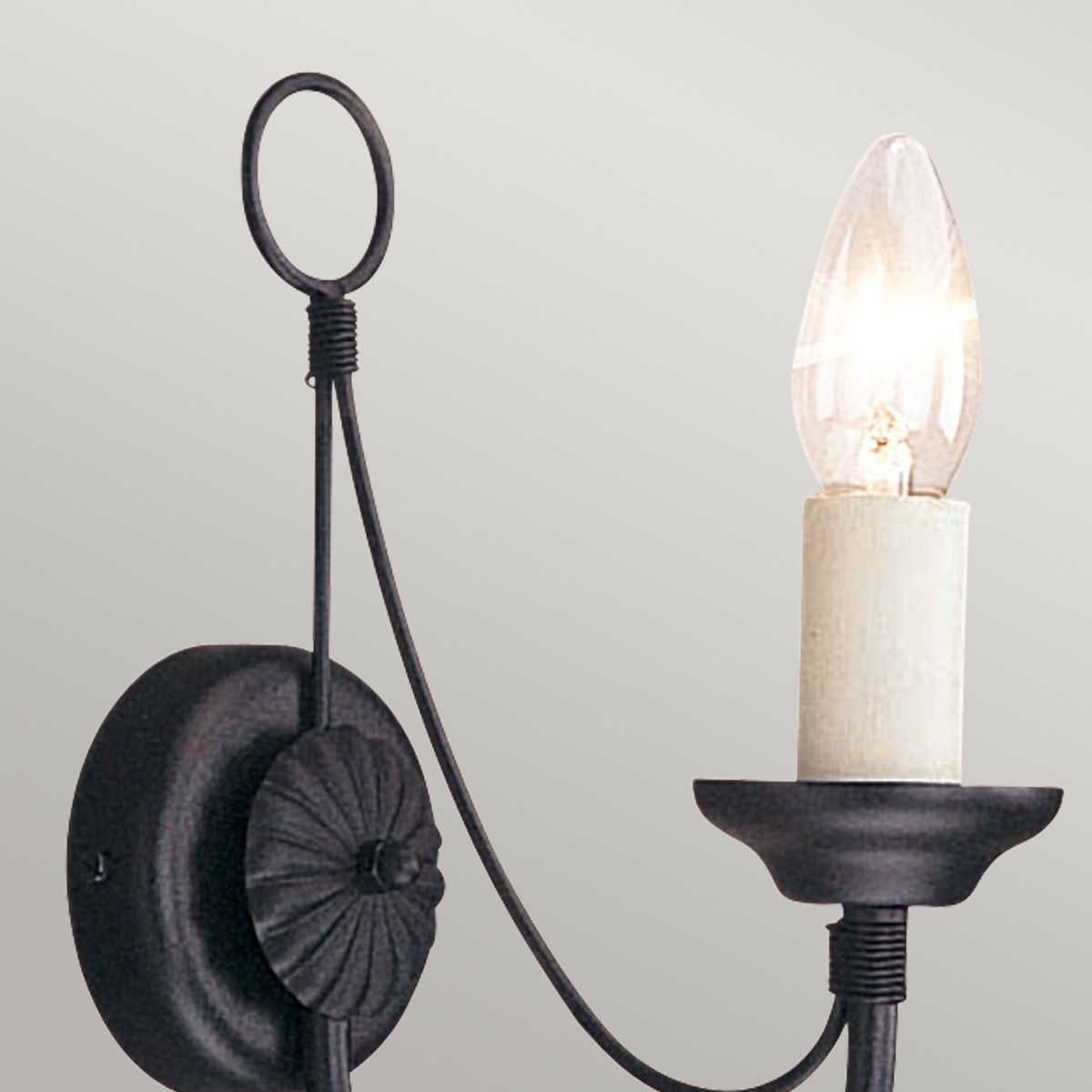 Elstead Carisbrooke Single Wall Light - Black