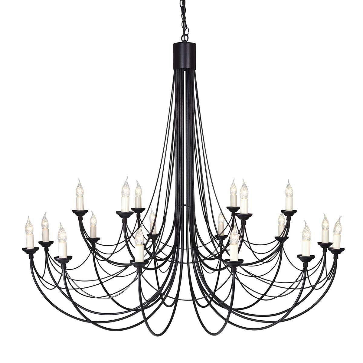 Elstead Carisbrooke 18 Light Chandelier - Black