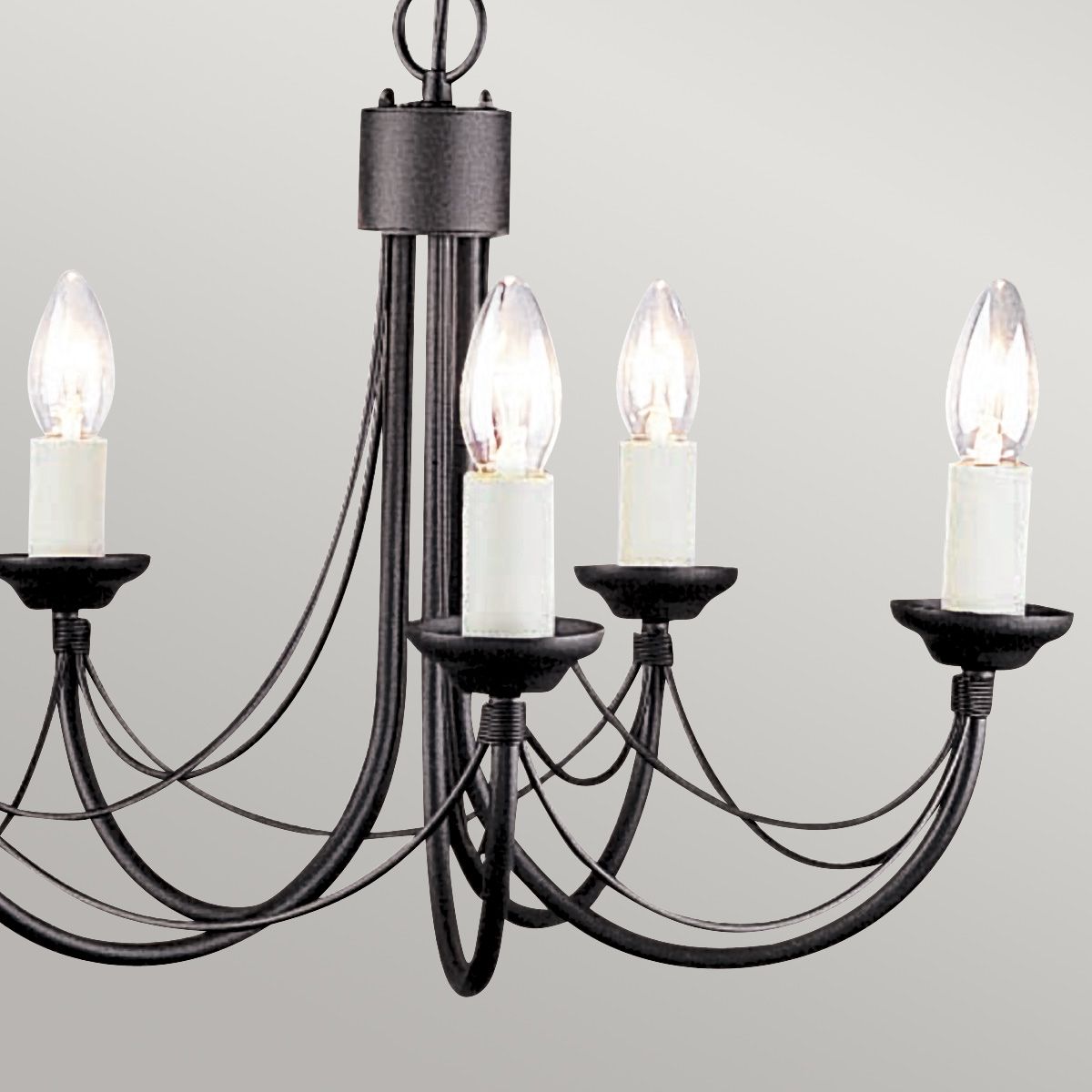 Elstead Carisbrooke 5 Light Chandelier - Black