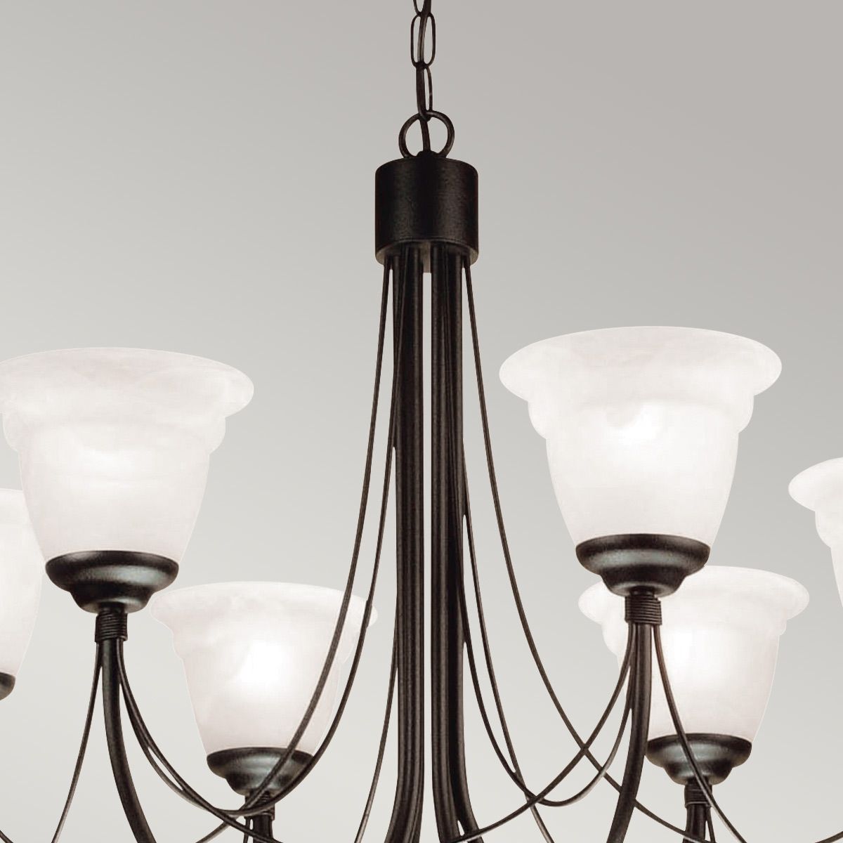 Elstead Carisbrooke 6 Light Chandelier - Black