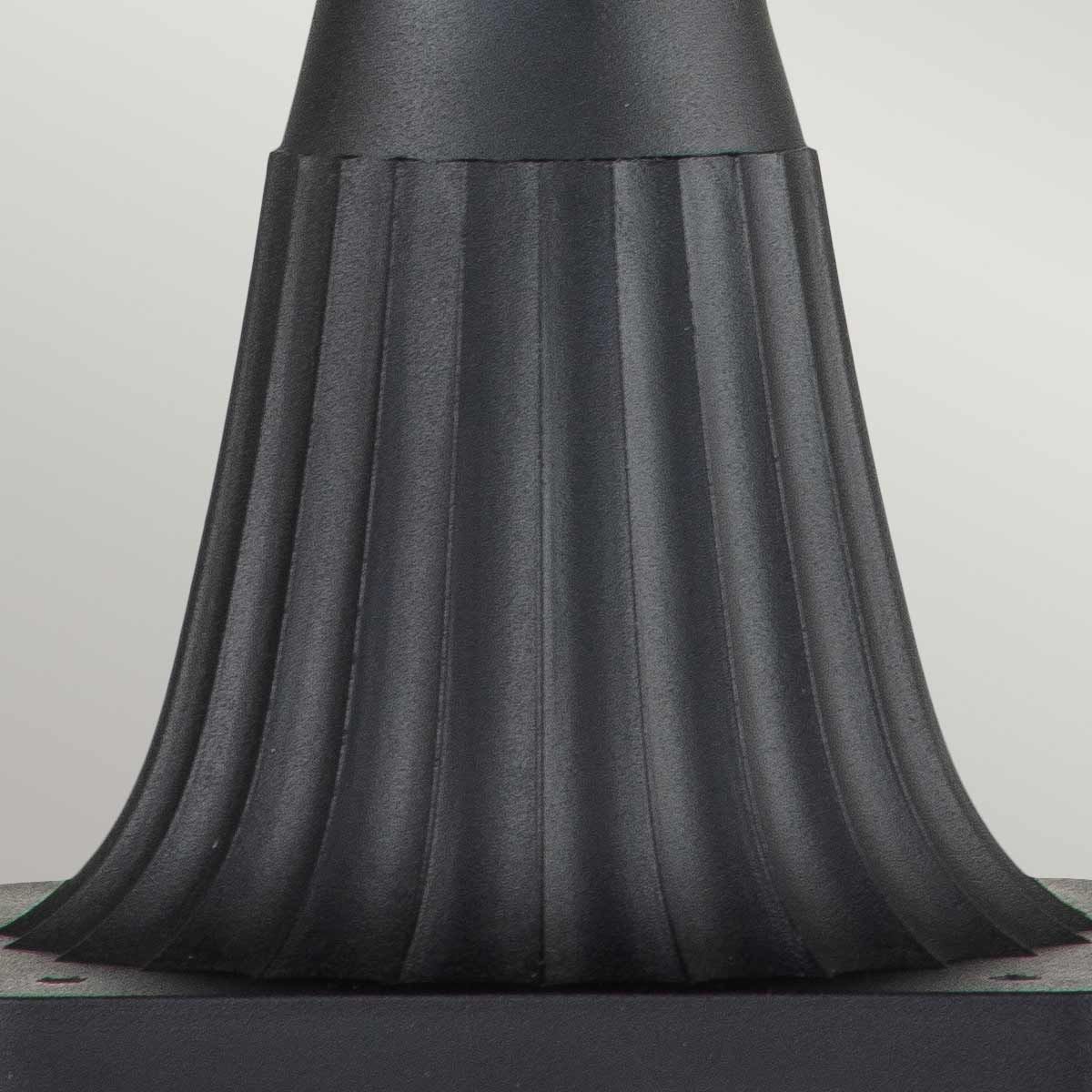 Elstead Chicago Single Small Pedestal Lantern - Textured Black