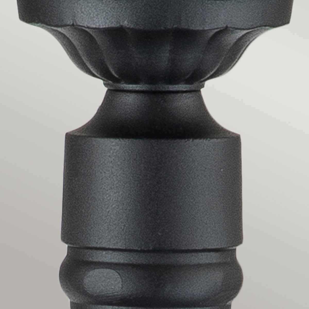 Elstead Chicago Single Small Pillar Lantern - Textured Black